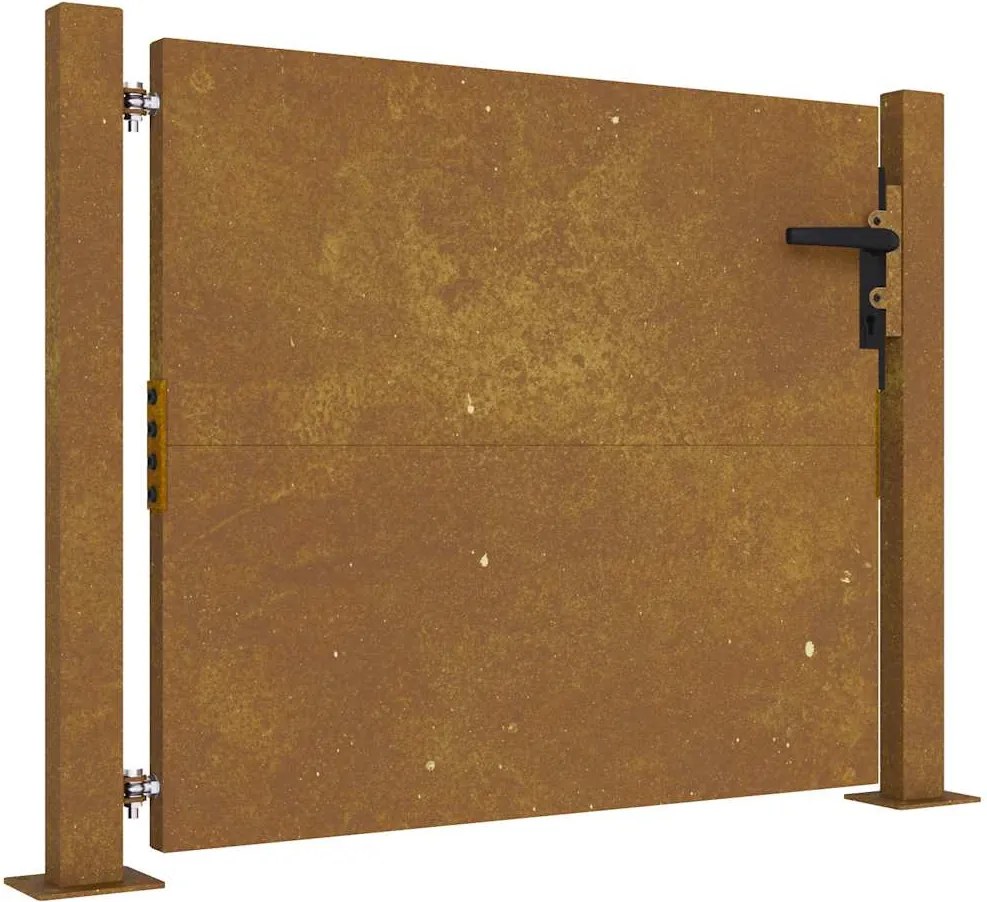 vidaXL Poartă de grădină 100x100 cm, oțel Corten