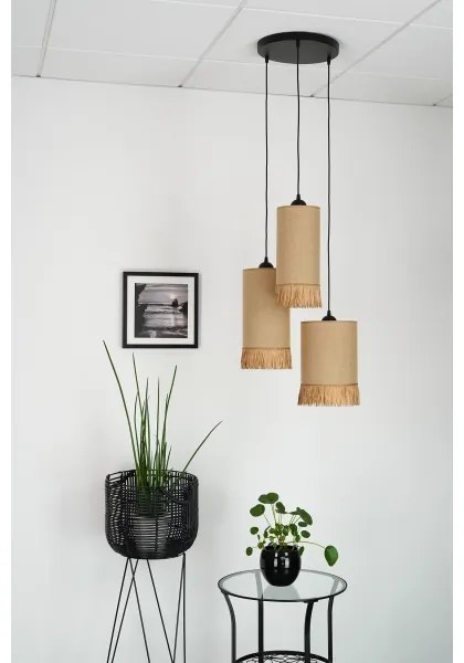 Brilagi - Candelabru pe cablu WINNETOU TUBES 3xE27/15W/230V maro/negru