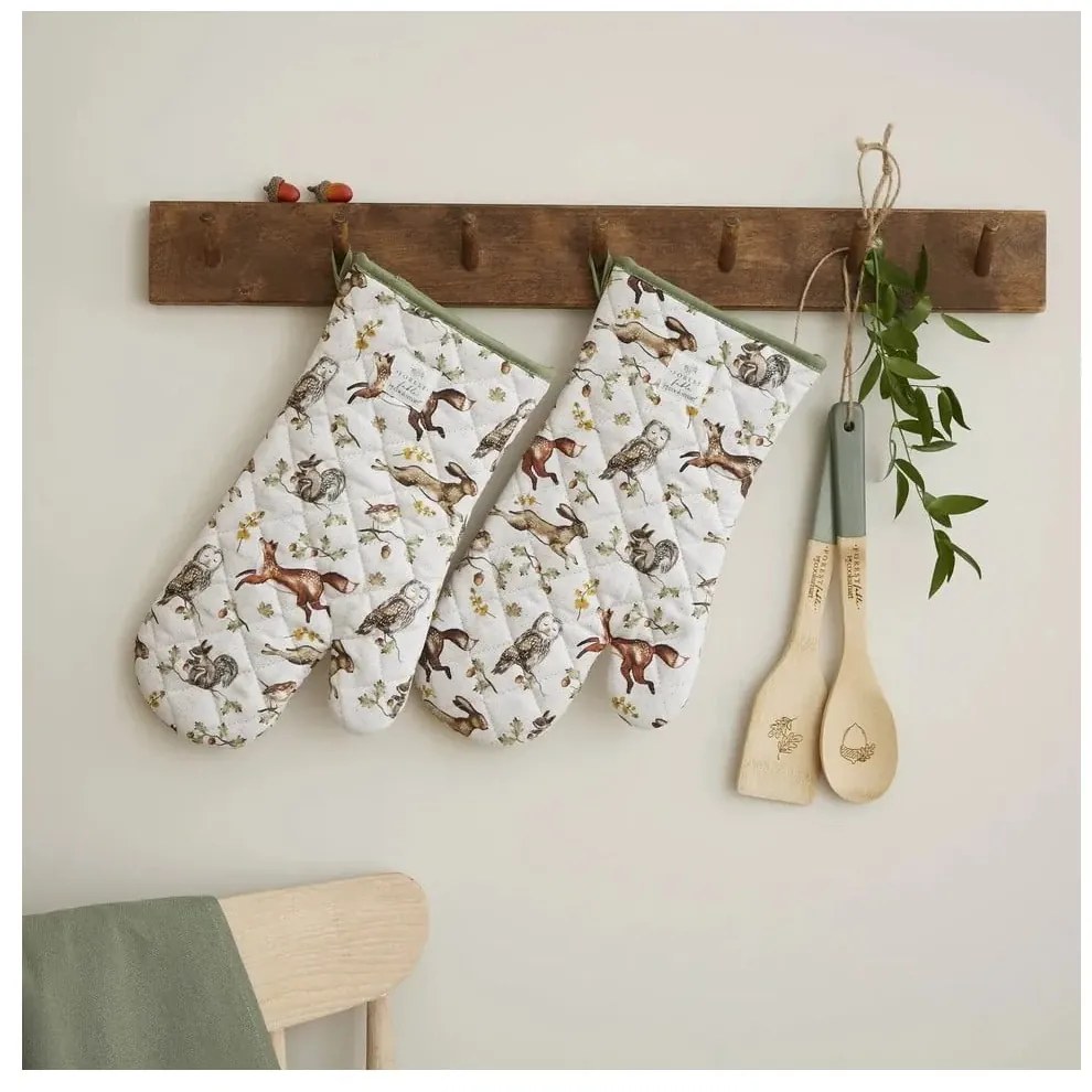 Set de mănuși de bucătărie 2 buc. din bumbac Forest Fable – Cooksmart ®