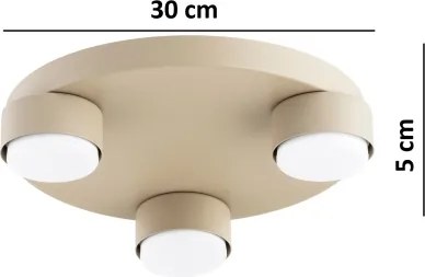 Brilagi-LED RGB Plafonieră dimabilă MONO 3xGX53/14W/230V Wi-Fi Tuya Ø 30 cm bej