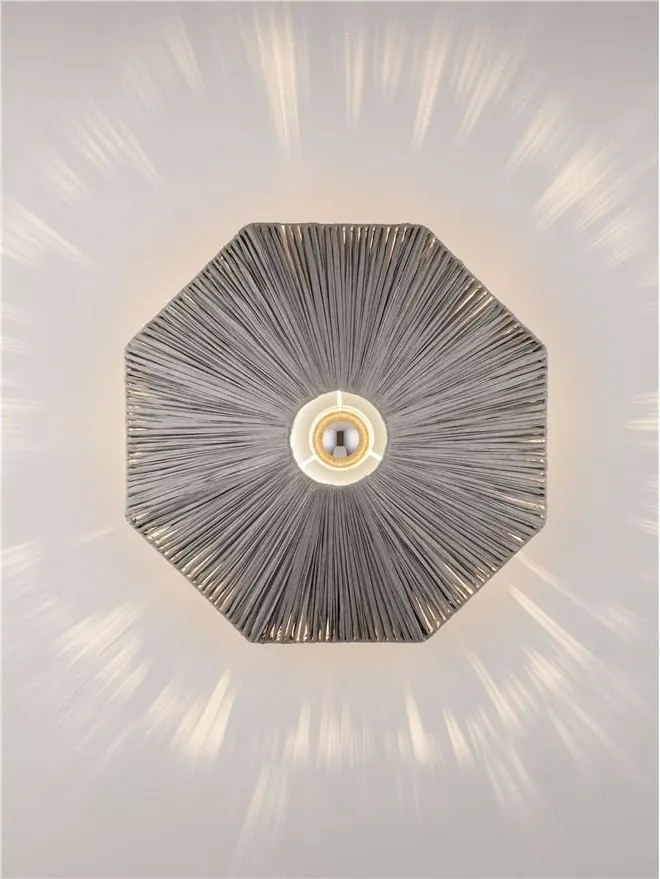 Aplica de perete cu design texturat ELVIO gri 45cm