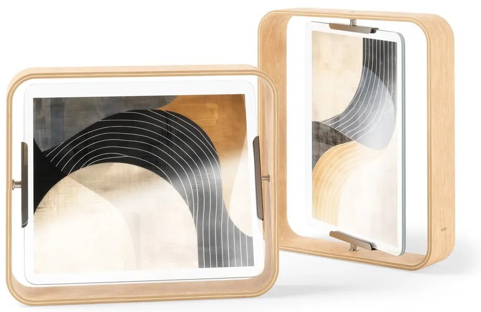 Ramă foto în culoare naturală cu picior de susținere din lemn 26x31,5 cm Bellwood – Umbra