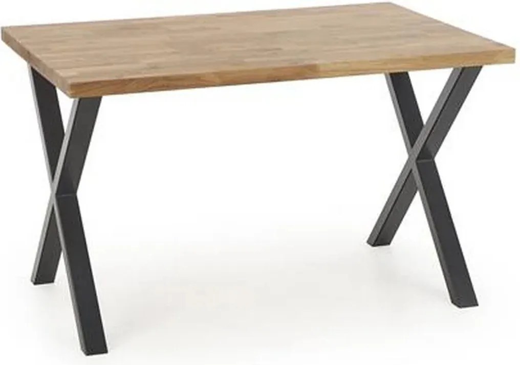 Masa bucatarie texturata, nuc-negru,120x70x75 cm,60124