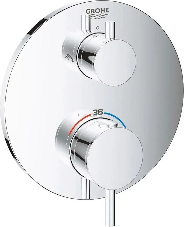 Baterie dus incastrata Grohe Atrio termostatata crom
