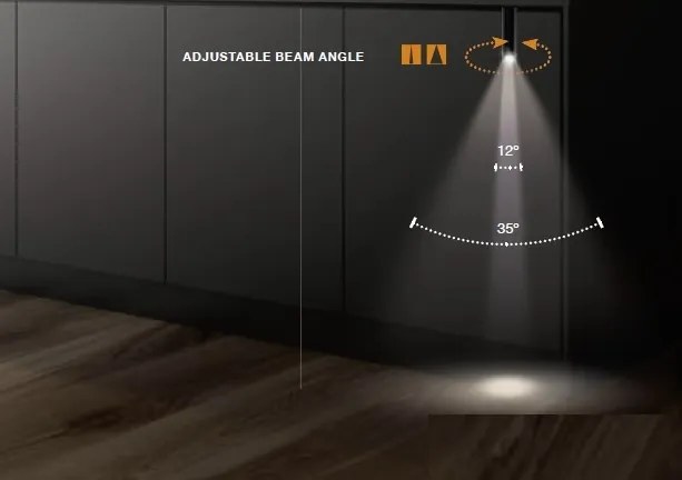 Spot LED directionabil pe sina GALILEO TRACK 3Line 15W alb