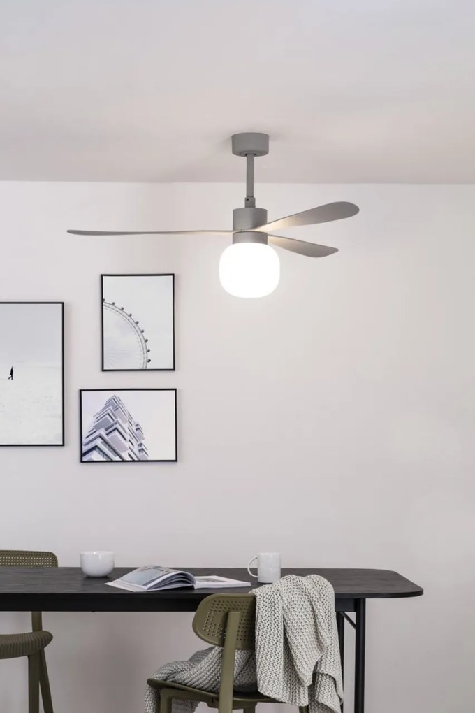 Lustra cu Ventilator si telecomanda AMELIA L BALL LED gri