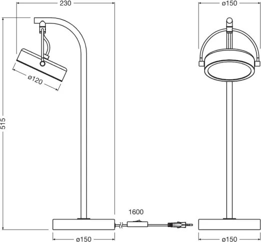 Osram - Lampă de masă LED DECOR PUCK LED/11W/230V neagră
