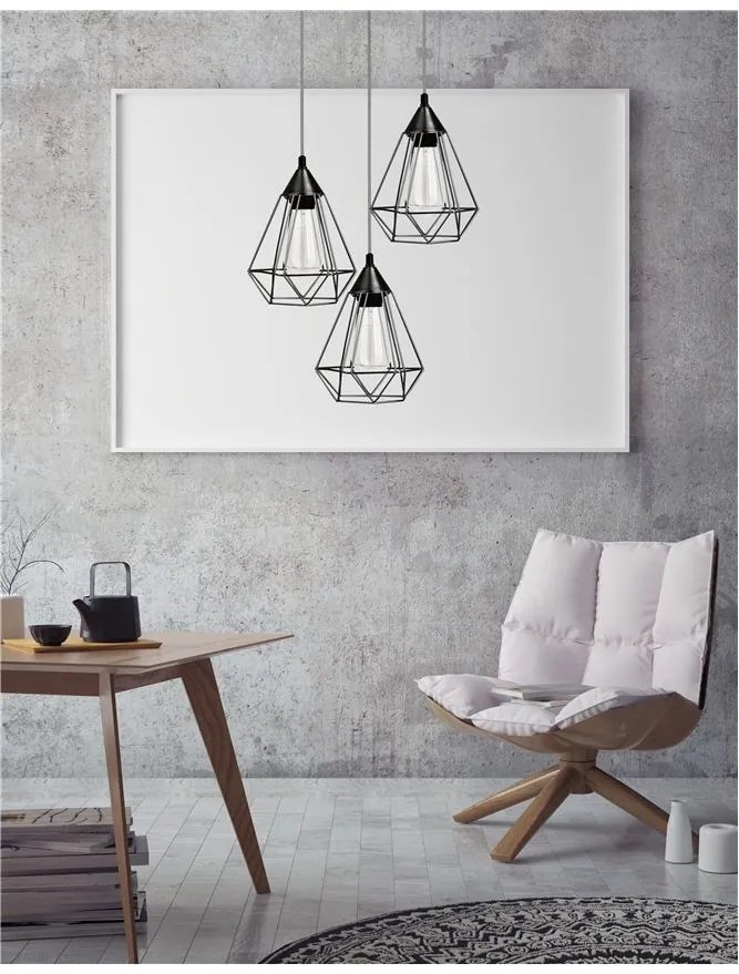 Lustra design modern minimalist Paolo 3L neagra NVL-7605189