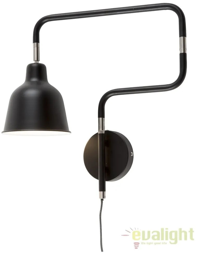Aplica design modern cu brat articulat London negru LONDON/W/B