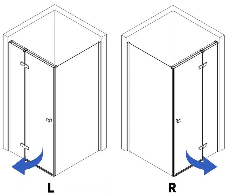 Cabina de dus Rea Atlas 120x100 cu deschidere pe stanga crom