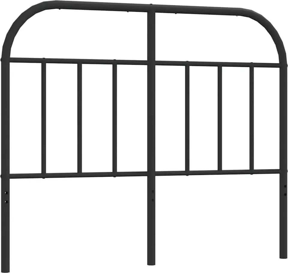 vidaXL Tăblie de pat de schimb metalică, negru, 120 cm