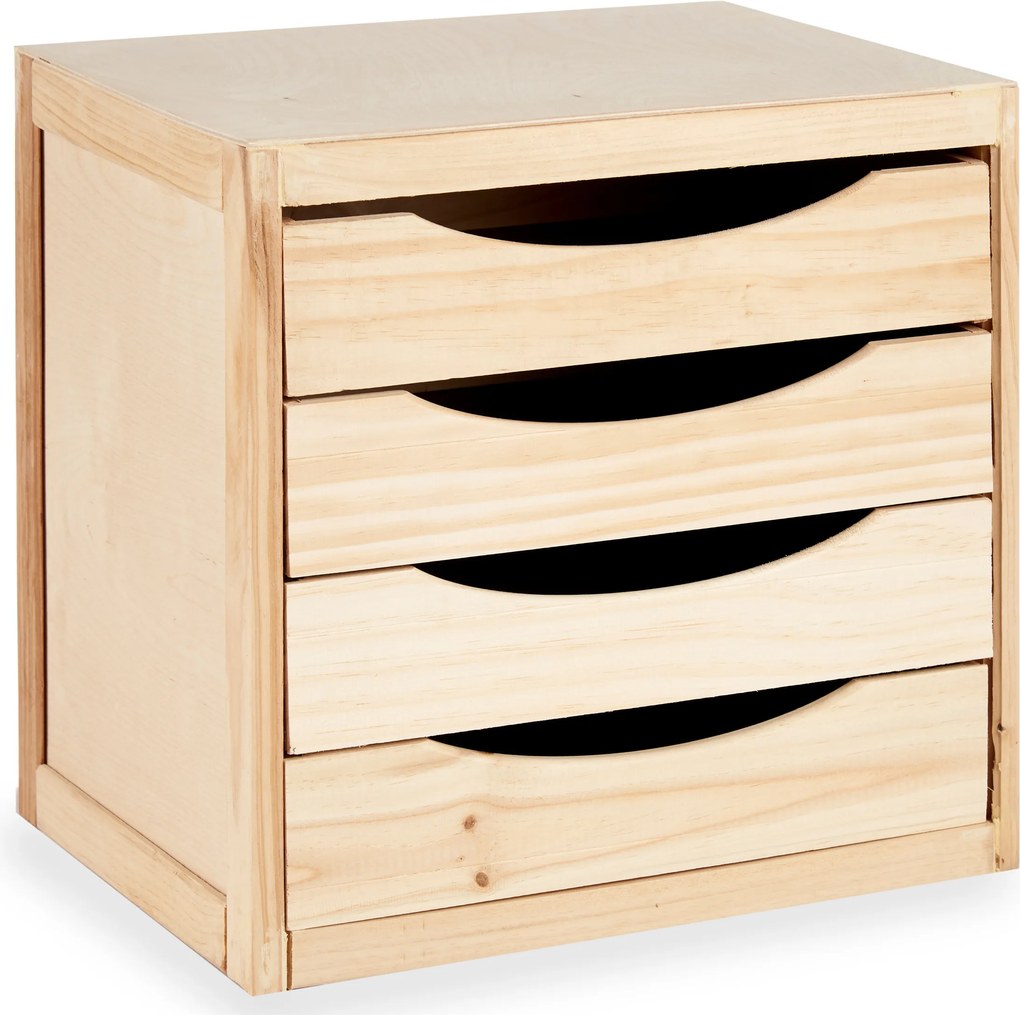 Organizator din lemn MINI, 3 sertare, 29 x 30 x 39 cm