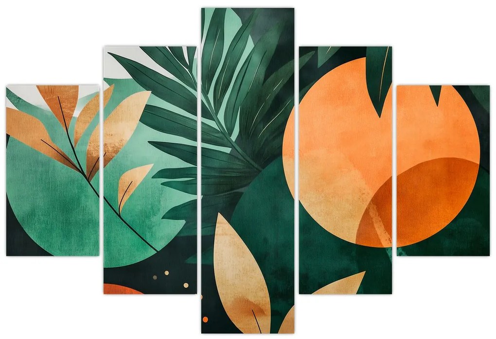 Tablou - Motive naturale geometrice (150x105 cm)