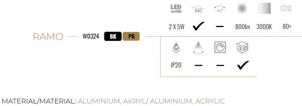 Aplica de perete LED iluminat modern ambiental Ramo