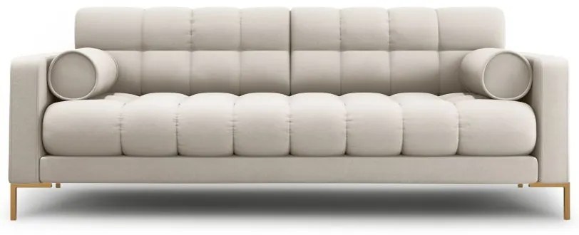 Canapea Bali 4 locuri stofa/picioare gold L217 cm