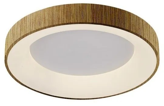 Plafoniera LED inteligenta design circular NISEKO II Wood 38cm