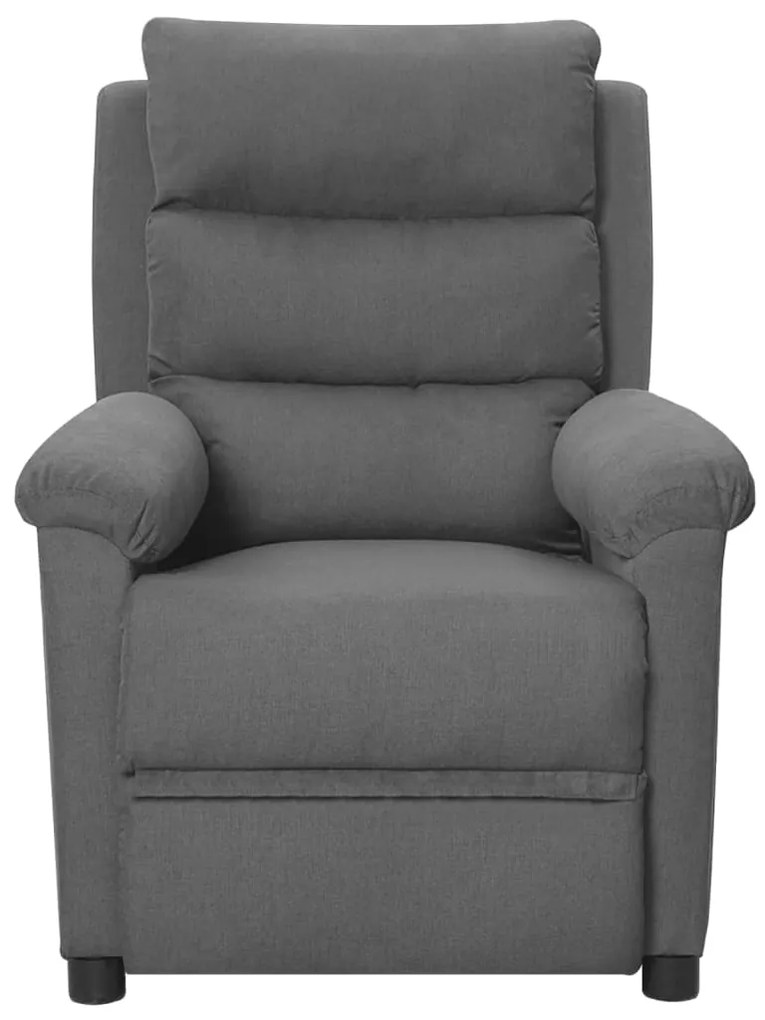 342339 vidaXL Fotoliu rabatabil, gri deschis, material textil