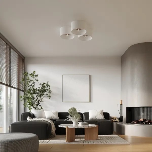 Plafonieră Sollux SL.1392 TELESTO 1xE27/15W/230V alb/maro