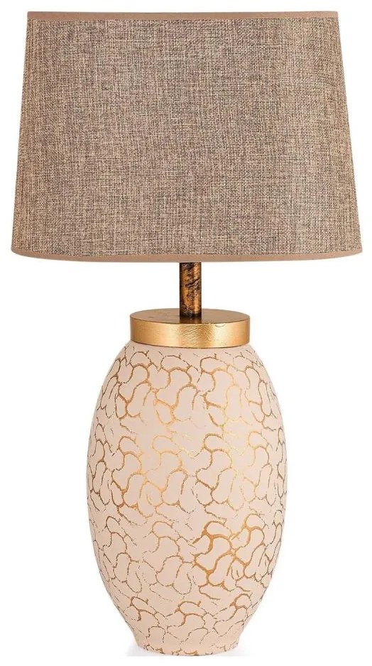 Lampă de masă 1xE27/40W/230V bej/auriu