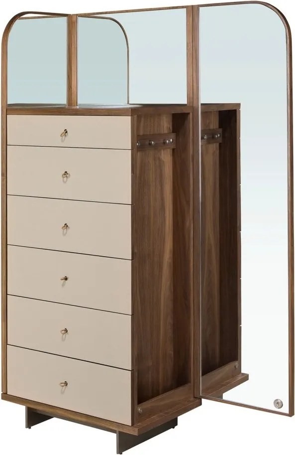 Comoda cu oglinda, sertar cu spatiu pentru ceasuri si bijuterii Chiffonier