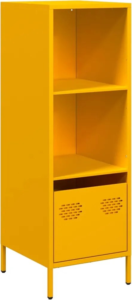 vidaXL Dulap înalt, galben muștar, 35x39x103,5 cm, oțel