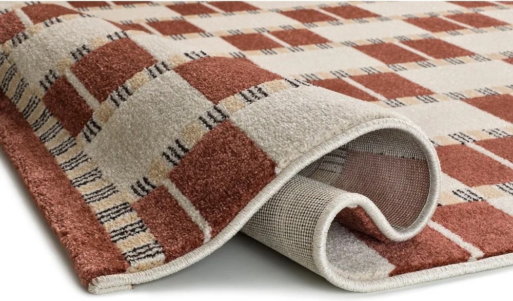 Covor bej/teracotă 133x190 cm Astra – Universal