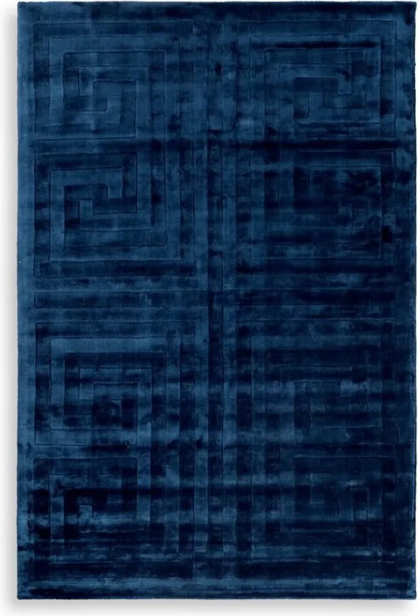 Covor modern din vascoza de culoarea safirului Baldwin 200x300 109276 HZ