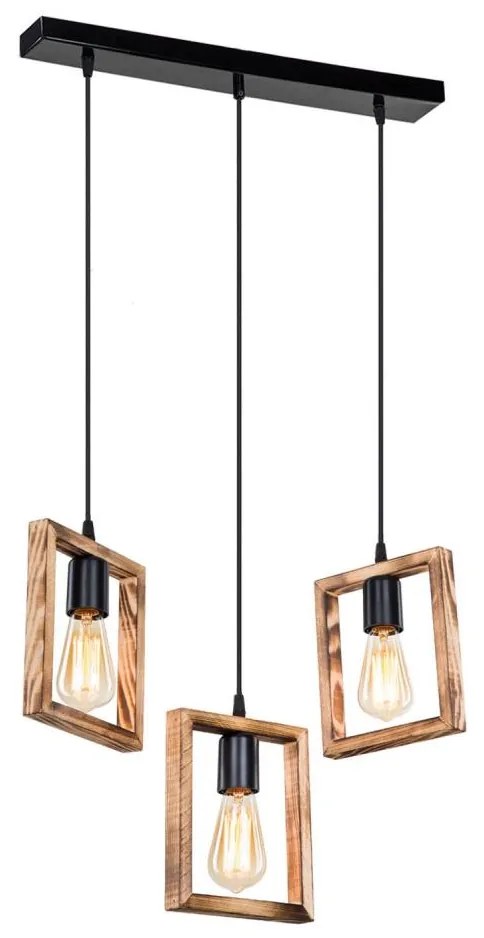 Lustră pe cablu Zuma Line ASZ.1679 ATRIA 3xE27/20W/230V pin/negru