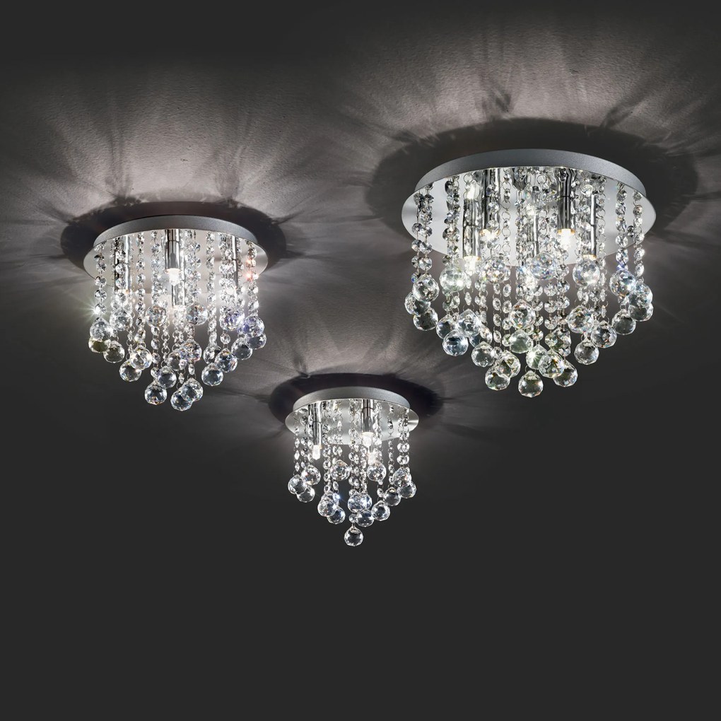 Lustra Plafon Ideal Lux Bijoux Pl5 G9, Crom, 089485, Italia