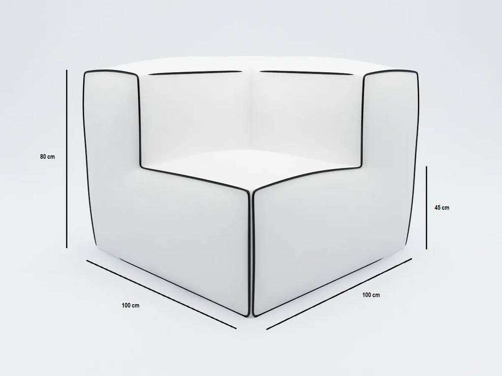 Fotoliu puf Zipp Sofa (Alb). 1054598