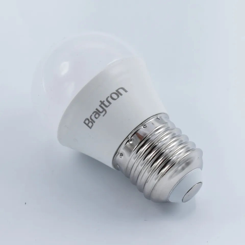 Bec LED 5W(35W) Braytron, G45, E27, 450 lm, lumina calda (3000 K), clasa energetica F