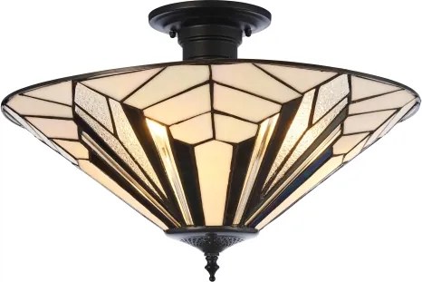 Endon 111895 - Lustră aplicată Tiffany ASTORIA 3xE27/10W/230V Ø 48 cm
