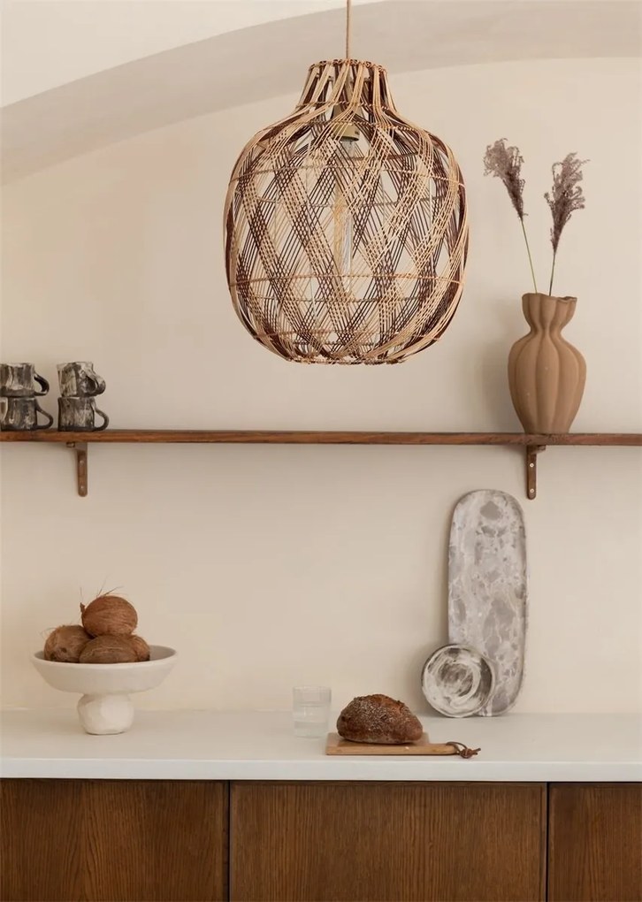 Lustra/Pendul Eco, Bambus, Mendoza natural/maro, L