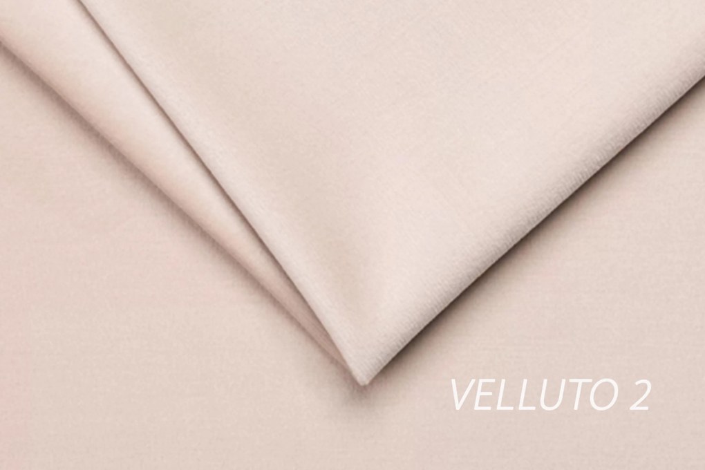 Pat matrimonial cu ladă de depozitare Nicole 160x200 - catifea bej Velluto 2