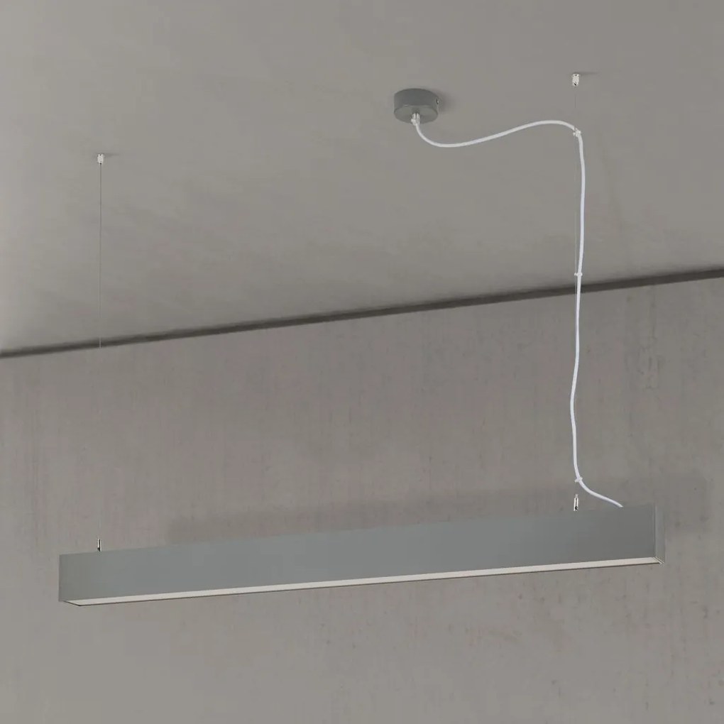 Lustra liniara aplicata/ suspendata LED CCT PALKKI 113cm, argintiu