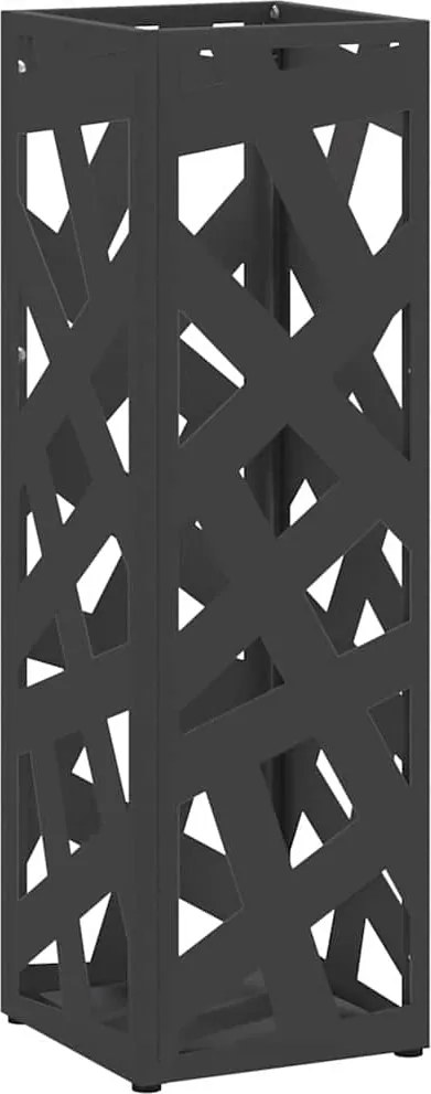 vidaXL Suport pentru umbrele Negru 15,5 x 15,5 x 49 cm Metal