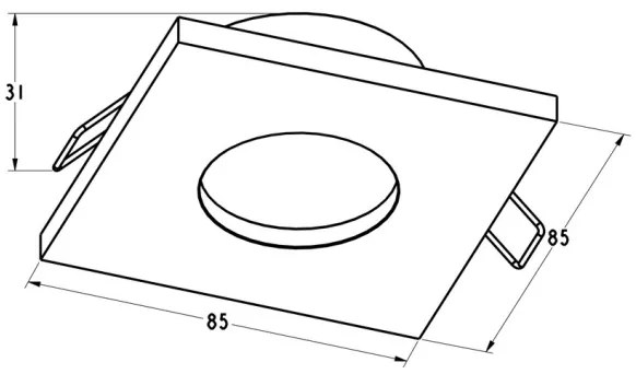 Plafonieră încastrată CHIPO DL 1xGU10/50W/230V IP54 neagră Zuma Line ARGU10-032