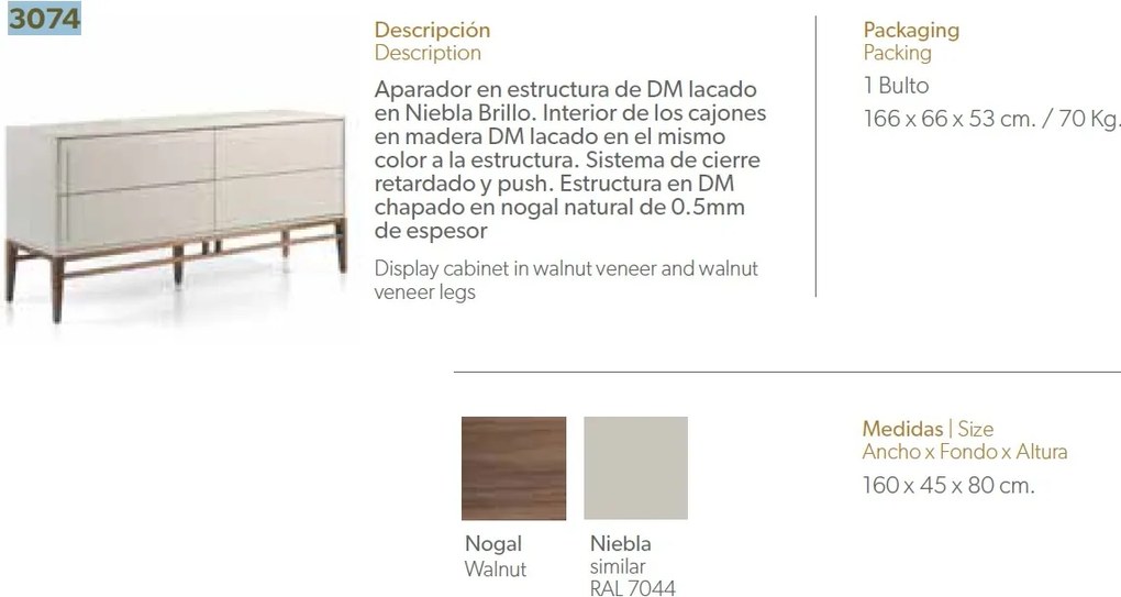 Comoda eleganta design modern Platin AC-CP1709-C