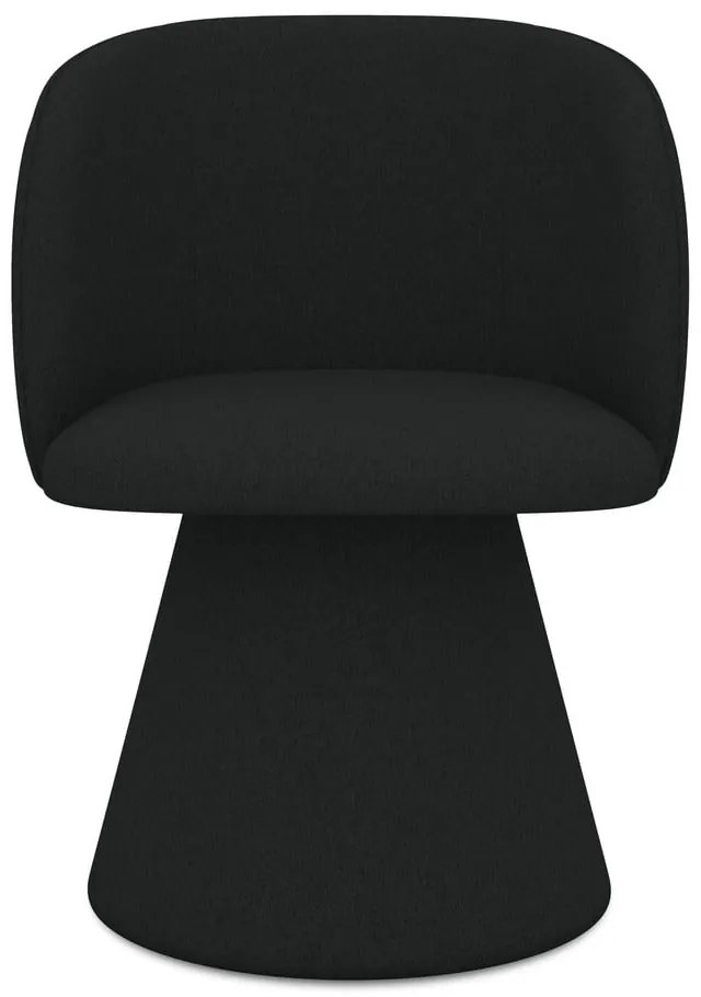 Scaun de sufragerie negru tapițat Maia – Makamii