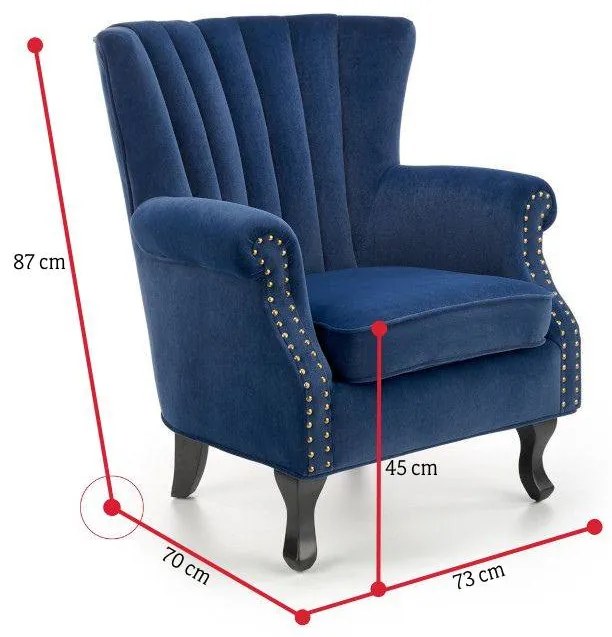 Supermobel Scaun TITAN, 73x87x70, albastru/negru