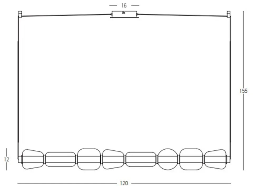 Suspensie  23066 Zambelis LED, Negru, Grecia