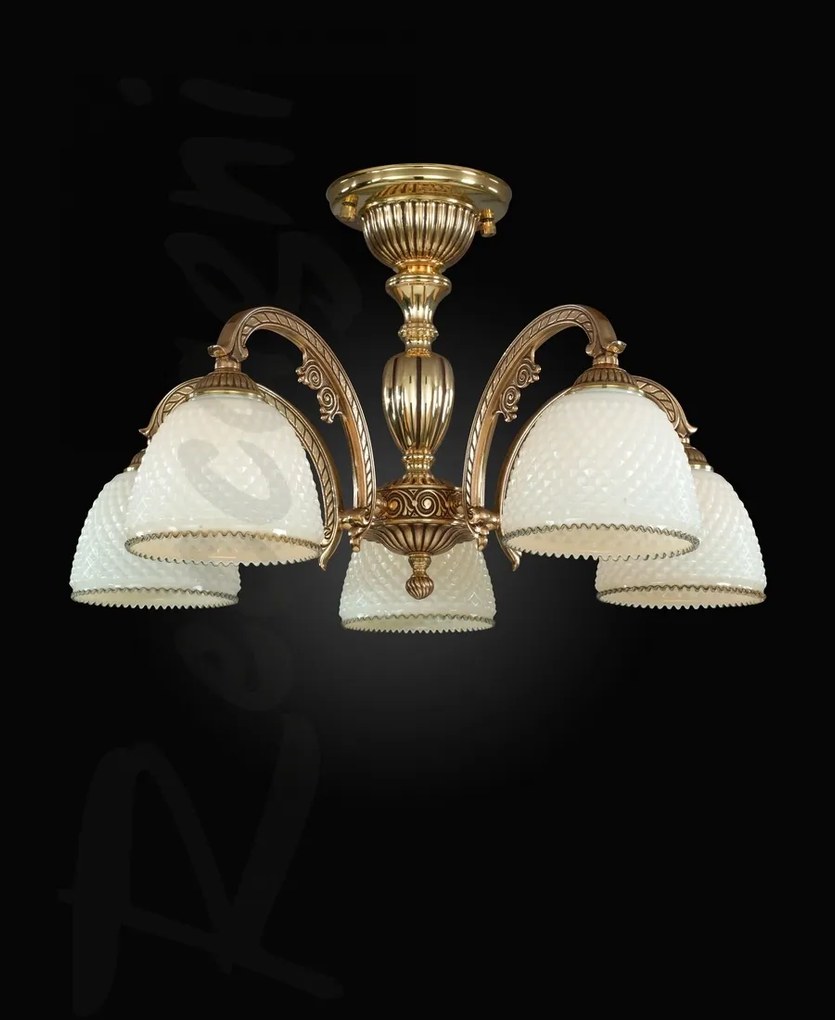 Lustra aplicata din alama cu 5 brate design italian 7125