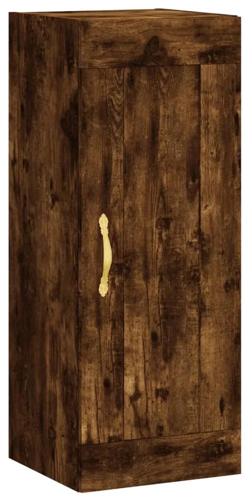 835023 vidaXL Dulap de perete, stejar fumuriu, 34,5x34x90 cm, lemn prelucrat