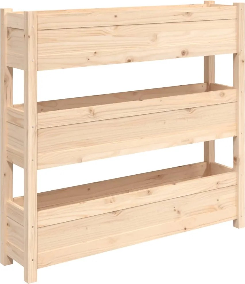 vidaXL Jardinieră, 112x25x104,5 cm, lemn masiv de pin