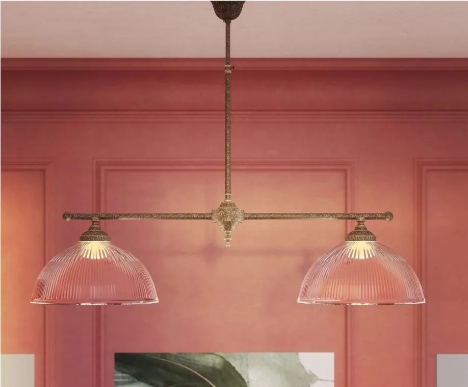 Candelabru stil neoclasic din alama si abajur ceramic Elide