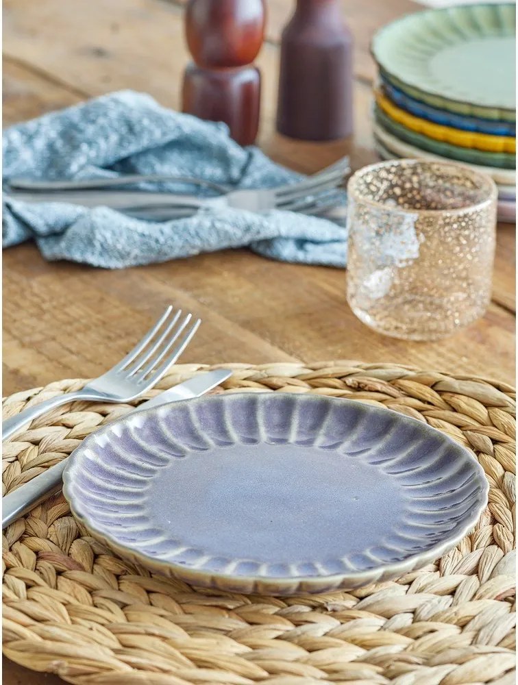 Farfurie violetă pentru desert din gresie ø 20 cm Latina – Bloomingville