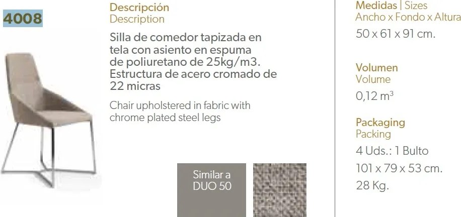 Scaun tapitat design italian Ike AC-F3209