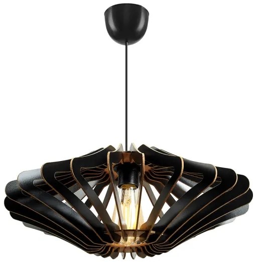 Lustră pe cablu 1xE27/60W/230V negru d. 47 cm