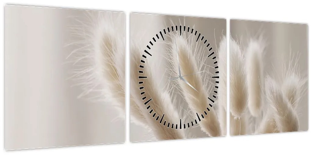 Tablou - Cozi de iepure (cu ceas) (90x30 cm)