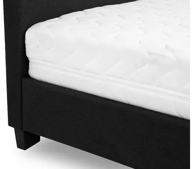 Pat matrimonial 180 cm Telosa New (Gri deschis + Negru) (cu somieră). Promo -17%. 1104414